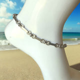 Antique Silver Bar Chain Anklet or Bracelet