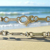 Antique Silver Bar Chain Anklet or Bracelet