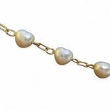 Heart Pearl Chain 18K Gold Fill Anklet
