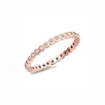 CZ Micro Eternity Rose Gold Ring