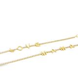Love and Mama CZ Gold Filled Bracelets for Valentines or Mother's Day