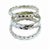 Hula Bee Stack Sterling Toe Rings