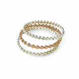 Mini Flat Bee Stack Toe Rings