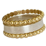 3mm Flat Bee Stack Toe Rings