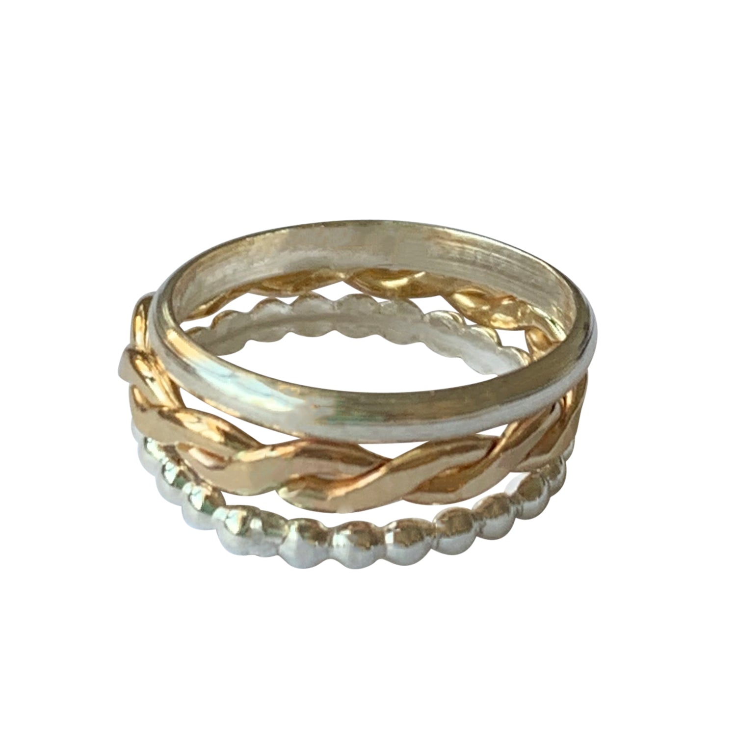 BBB - Braid Bee & Band Stack Toe Rings