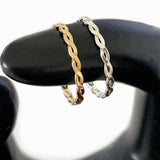 Skinny Band & Braid Stack Gold Fill Rings Up to Size 12!