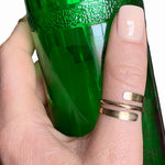 Pipeline Thumb Ring wrap around shown here in gold fill