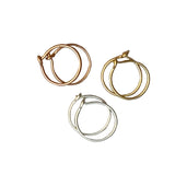 Baby Hoops in Gold fill and sterling silver