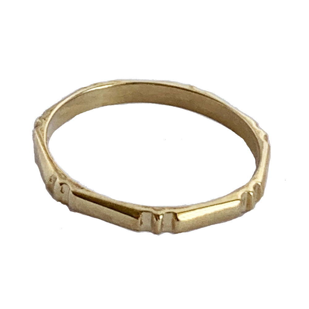 Bamboo 14K Gold Toe Ring