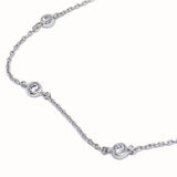 Bezel CZ Sterling Anklet