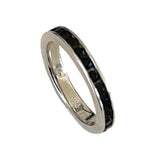 Black CZ Eternity Band Toe Ring