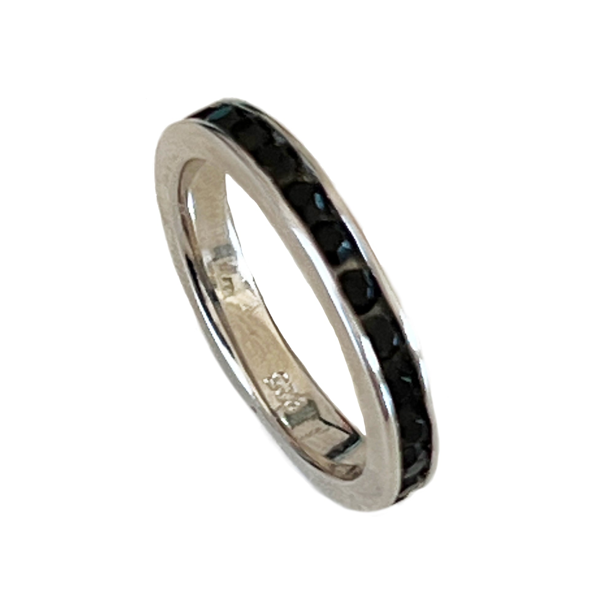 Black CZ Eternity Band Toe Ring