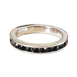 Black CZ Eternity Band Toe Ring