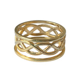 Celtic Weave Stack 14K Gold Toe Rings