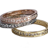 CZ Micro Eternity Band 14K Gold Toe Ring