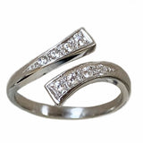 Wrap Around CZ Adj Toe Ring