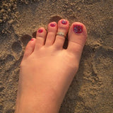 Aloha Lei 14K Stacked Toe Rings - ToeRings.com