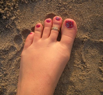 Aloha Lei 14K Stacked Toe Rings - ToeRings.com