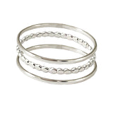 Bands & Mini Flat Bee Toe Ring Stack