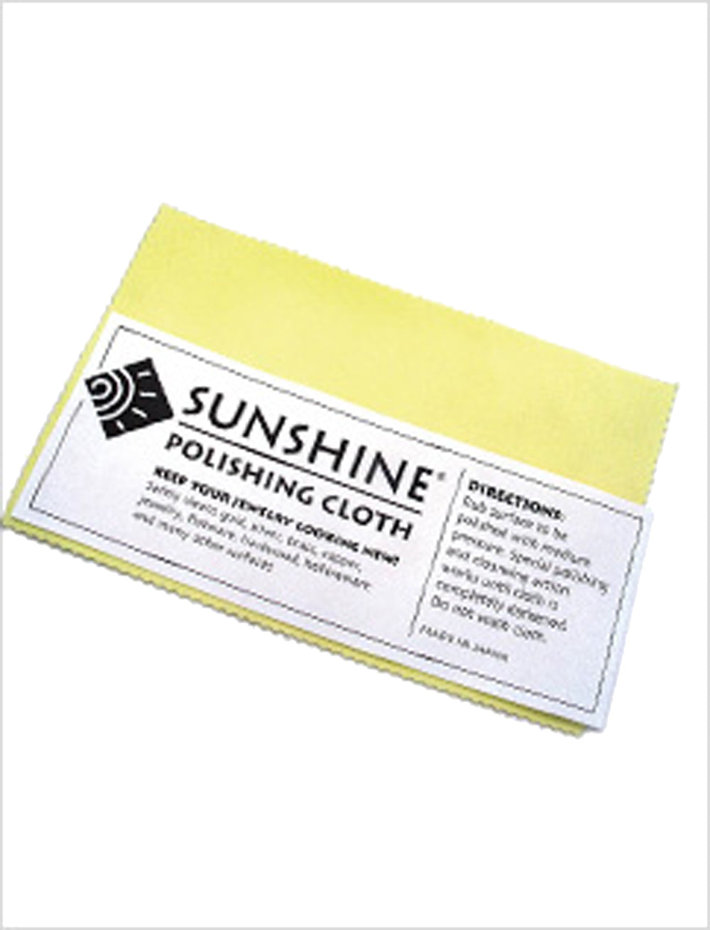 Sunshine Polishing Cloth keeps you jewelry looking new.