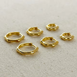 Bamboo Clicker Gold Fill Hoops
