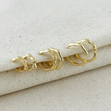 Bamboo Clicker Gold Fill Hoops