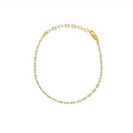 Crystal Baguette 18k Gold Chain Anklet