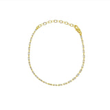 Crystal Baguette 18k Gold Chain Anklet