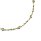 Bezel & Ball Gold Fill Anklet