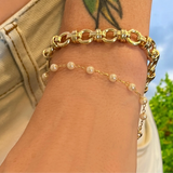 Pearl Chain 18K Gold Fill Anklet