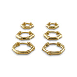 Bamboo Clicker Gold Fill Hoops