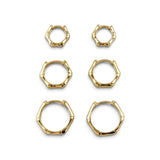 Bamboo Clicker Gold Fill Hoops