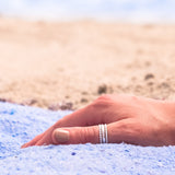 Bee Bee Stack Sterling Ring