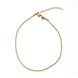 2mm Rope Chain 18k Gold Fill Anklet
