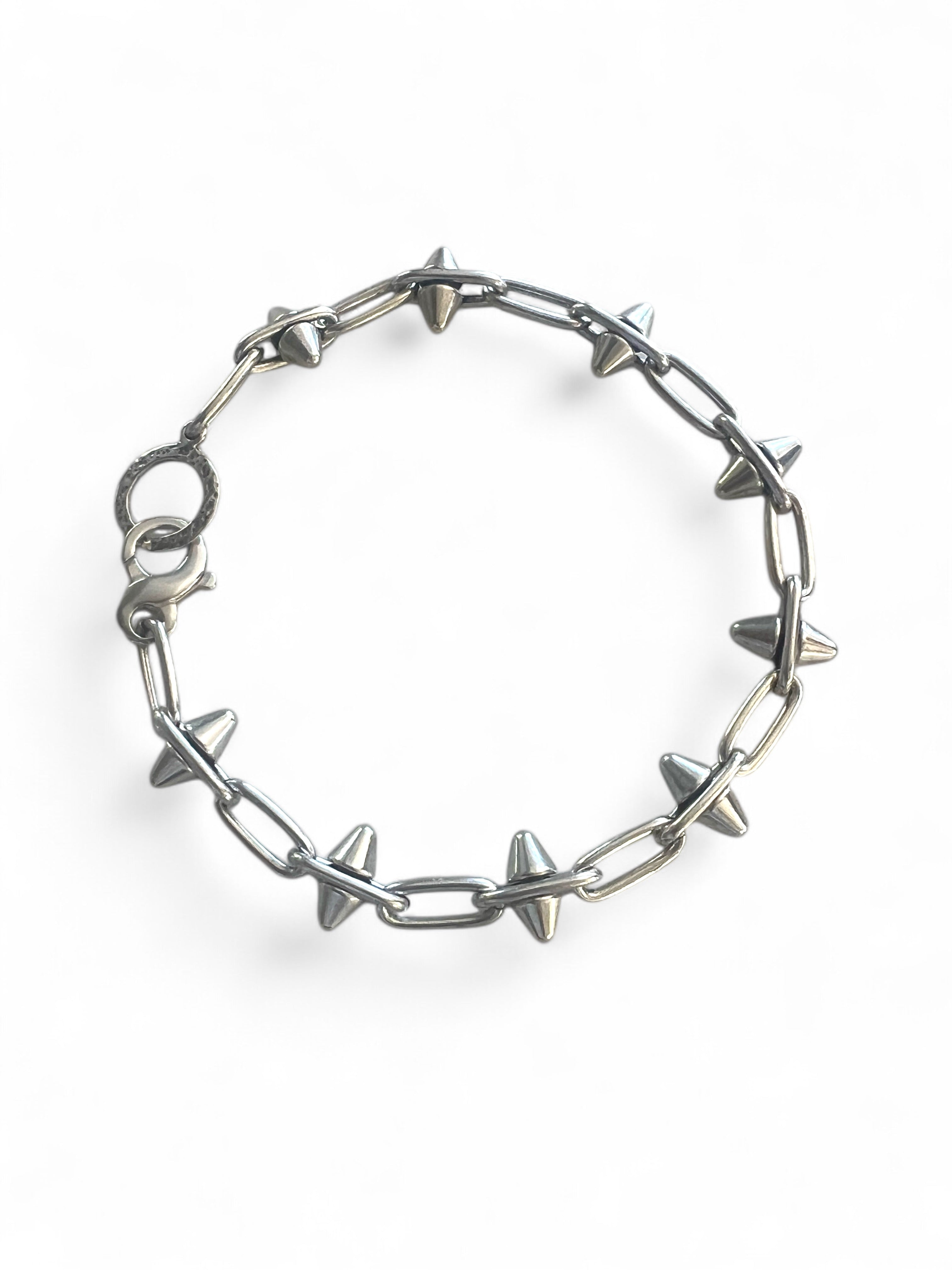 Spiked Silver Chain Anklet or Bracelet