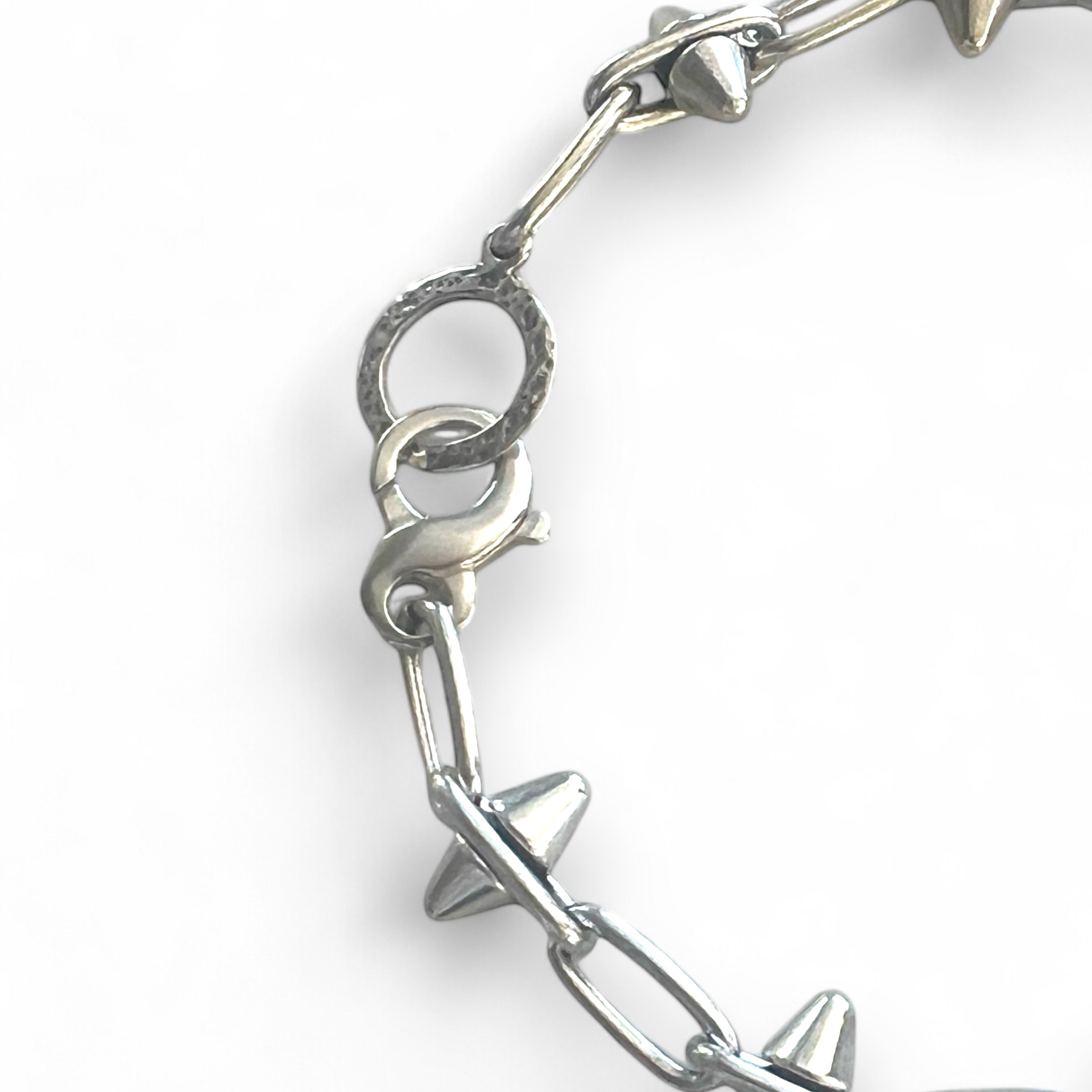Spiked Silver Chain Anklet or Bracelet