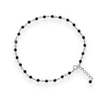 Midnight Black Spinel Sterling Anklet