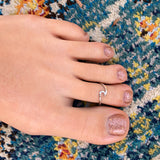 Perefect Wave Sterling Adj Toe Ring