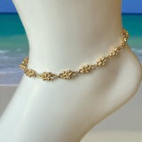 French Floral Knot Gold Filled Anklet