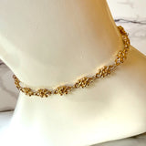 French Floral Knot Gold Filled Anklet