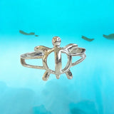 Honu Hawaiian Turtle Sterling Adj Toe Ring