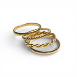 Four Band Medium Stackable Rings