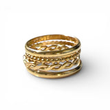 Four Band Medium Stackable Rings