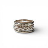 Four Band Medium Stackable Rings