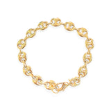 Puffy Mariner Link Gold Fill Bracelet 7"