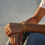 Carabiner Clasp Rolo Gold Fill Bracelet 7"