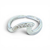 CZ Wave Sterling Adj Toe Ring