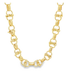 Swirly Rolo Link 18K Gold Fill Bracelet 7"