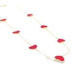 Enamel Hearts Chain 18k Gold Fill Bracelet