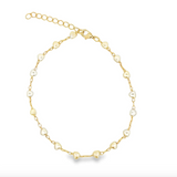 Heart Pearl Chain 18K Gold Fill Anklet